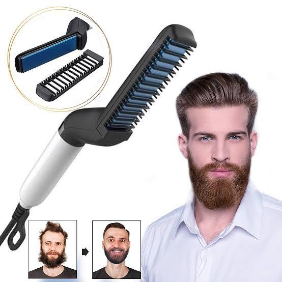 Multifunctional Hair Comb Brush Beard Hair Straighten Comb Quick Hairstyle For Men - MintCraze